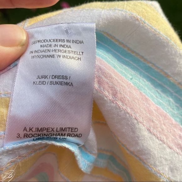 Earth Angel Nasty Gal Dress Pastel Stripe Midi - Picture 12 of 14